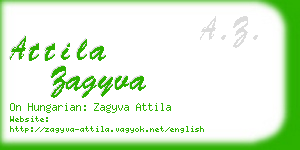 attila zagyva business card